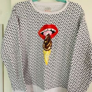 Vans Women's Crew Neck Dotted Ice Cream Sweatshirt